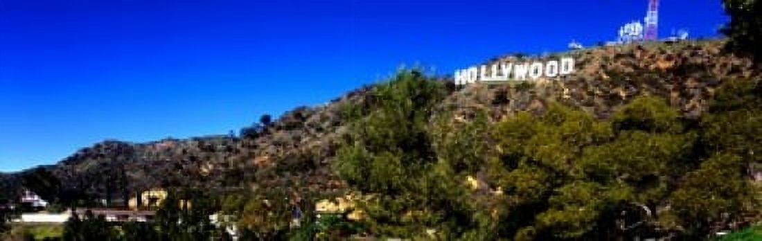 Low angle view of Hollywood Sign Hollywood Hills Hollywood Los Angeles California USA Canvas Art - Panoramic Images (18 x 6)