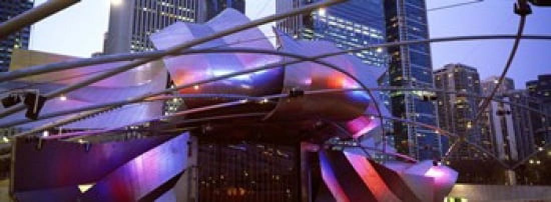 Low angle view of Jay Pritzker Pavilion Millennium Park Chicago Cook County Illinois USA Canvas Art - Panoramic Images (18 x 7)