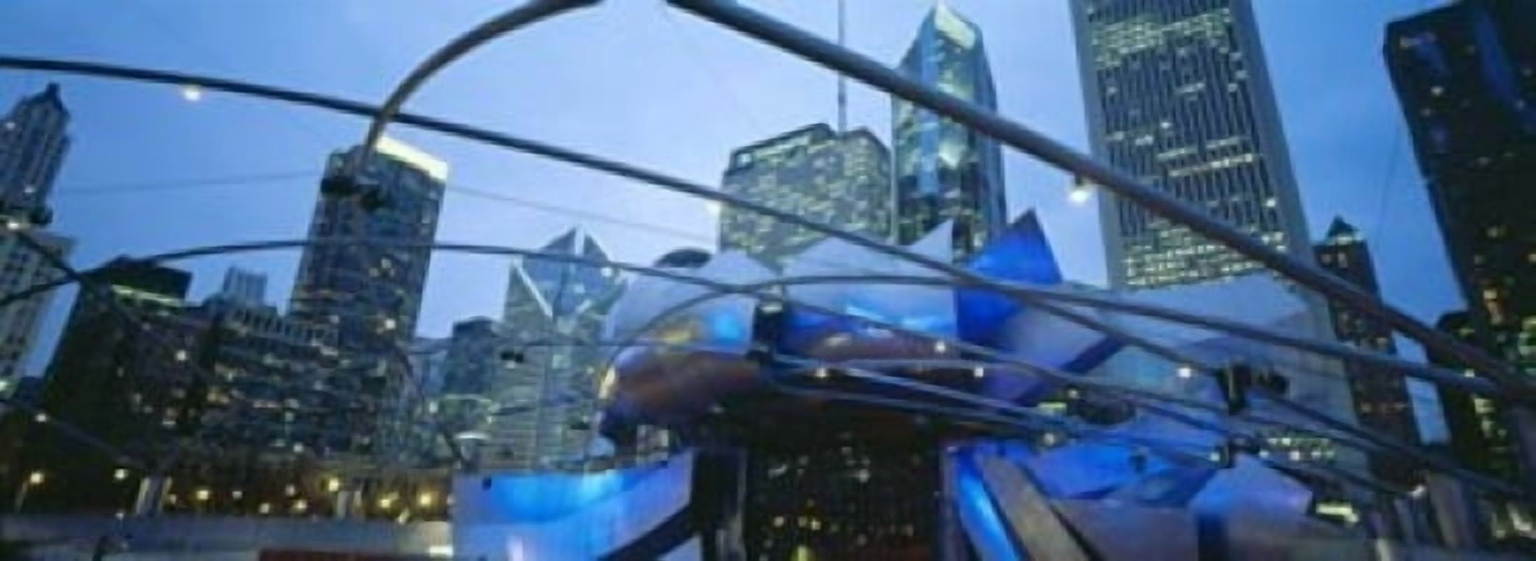 Low angle view of Jay Pritzker Pavilion Millennium Park Chicago Cook County Illinois USA Canvas Art - Panoramic Images (36 x 13)