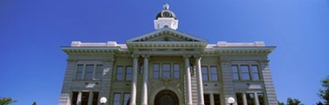 Low angle view of Missoula County Courthouse Missoula Montana USA Canvas Art - Panoramic Images (18 x 6)