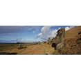thumbnail image 1 of Low angle view of Moai statues, Tahai Archaeological Site, Rano Raraku, Easter Island, Chile Poster Print (18 x 7), 1 of 1