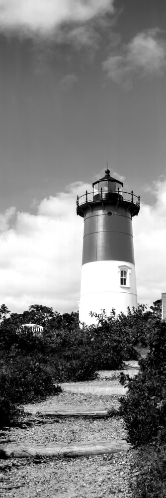 Low angle view of Nauset Lighthouse Nauset Beach Eastham Cape Cod Barnstable County Massachusetts USA Canvas Art - Panoramic Images (6 x 18)