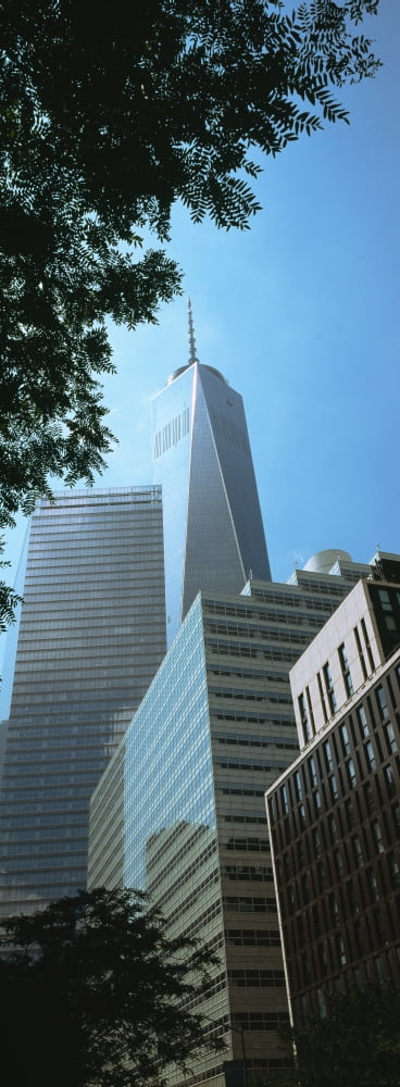 Low angle view of One World Trade Center Manhattan New York City New York State USA Canvas Art - Panoramic Images (27 x 9)