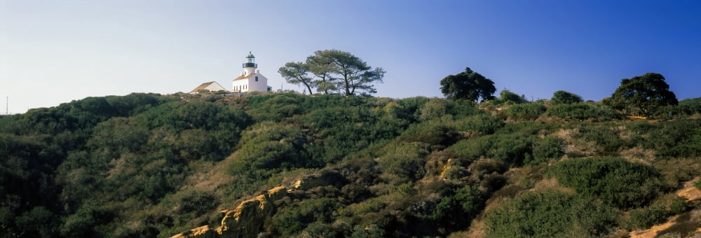 Low angle view of Point Loma Lighthouse Point Loma San Diego California USA Canvas Art - Panoramic Images (13 x 36)