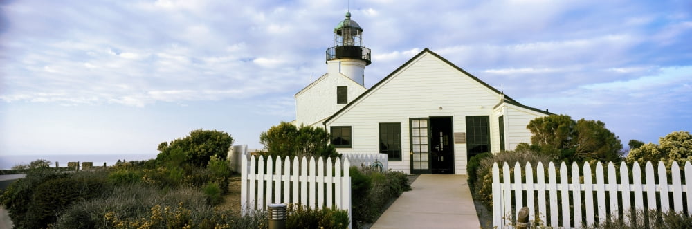Low angle view of Point Loma Lighthouse Point Loma San Diego California USA Canvas Art - Panoramic Images (6 x 18)