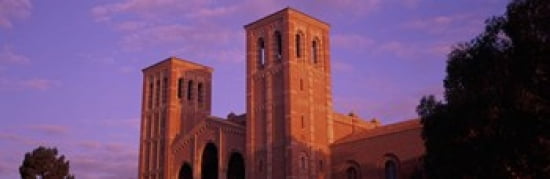 Low angle view of Royce Hall at university campus University of California Los Angeles California USA Canvas Art - Panoramic Images (36 x 12)