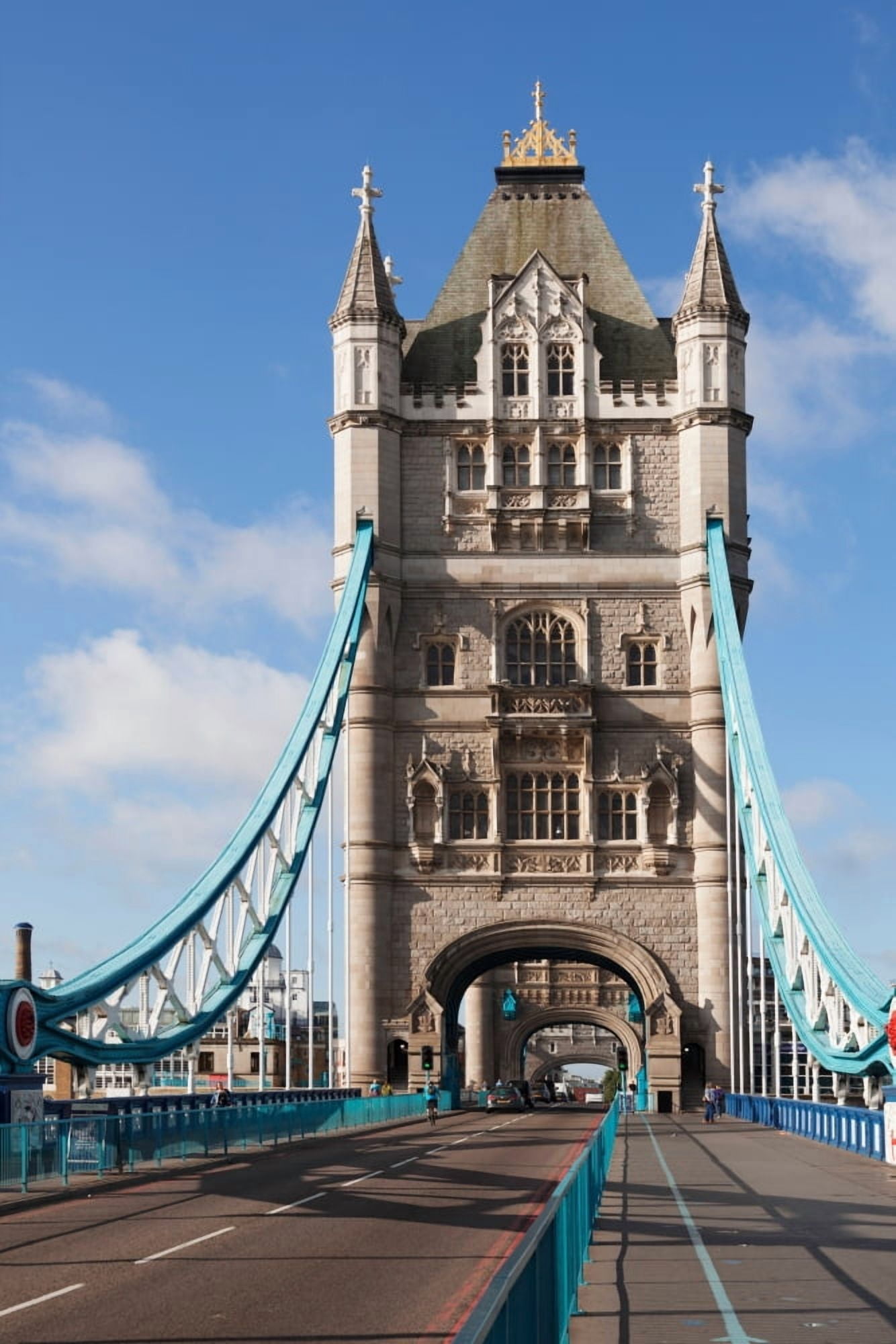 Low angle view of Tower Bridge London England Canvas Art - Panoramic Images (36 x 12)