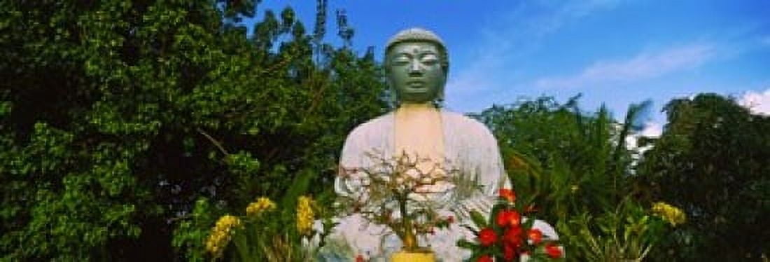 Low angle view of a Buddha statue Lahaina Jodo Mission Maui Hawaii USA Canvas Art - Panoramic Images (18 x 7)