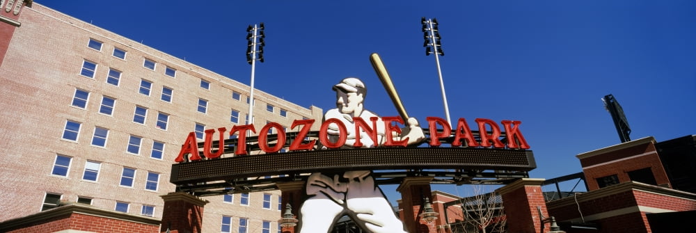 Low angle view of a baseball stadium Autozone Park Memphis Tennessee USA Canvas Art - Panoramic Images (36 x 12)