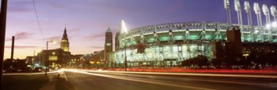 Low angle view of a baseball stadium Jacobs Field Cleveland Ohio USA Canvas Art - Panoramic Images (36 x 12)