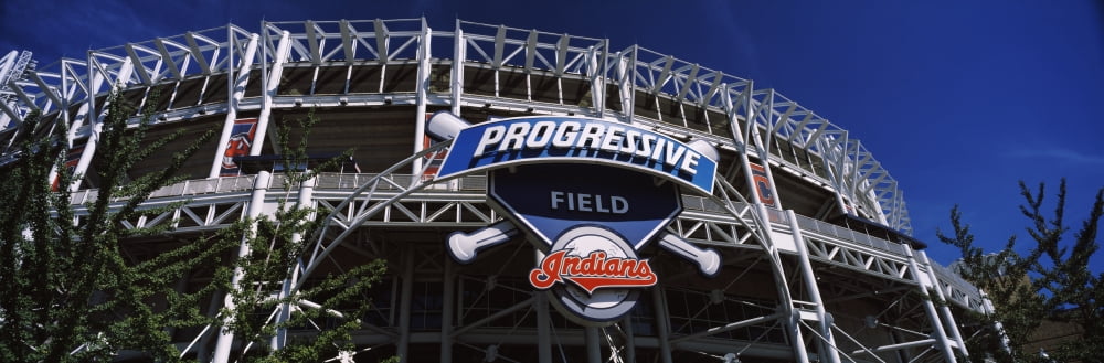 Low angle view of a baseball stadium Progressive Field Cleveland Ohio USA Canvas Art - Panoramic Images (36 x 12)