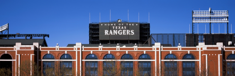 Low angle view of a baseball stadium Rangers Ballpark Dallas Texas USA Canvas Art - Panoramic Images (27 x 9)
