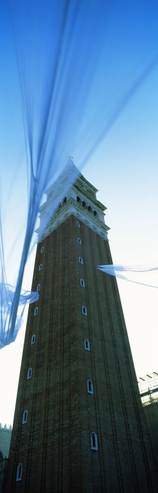 Low angle view of a bell tower St Marks Campanile Venice Veneto Italy Canvas Art - Panoramic Images (36 x 12)