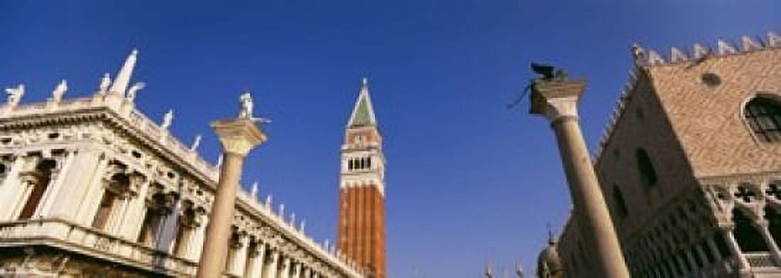 Low angle view of a bell tower St Marks Square Venice Italy Canvas Art - Panoramic Images (18 x 7)