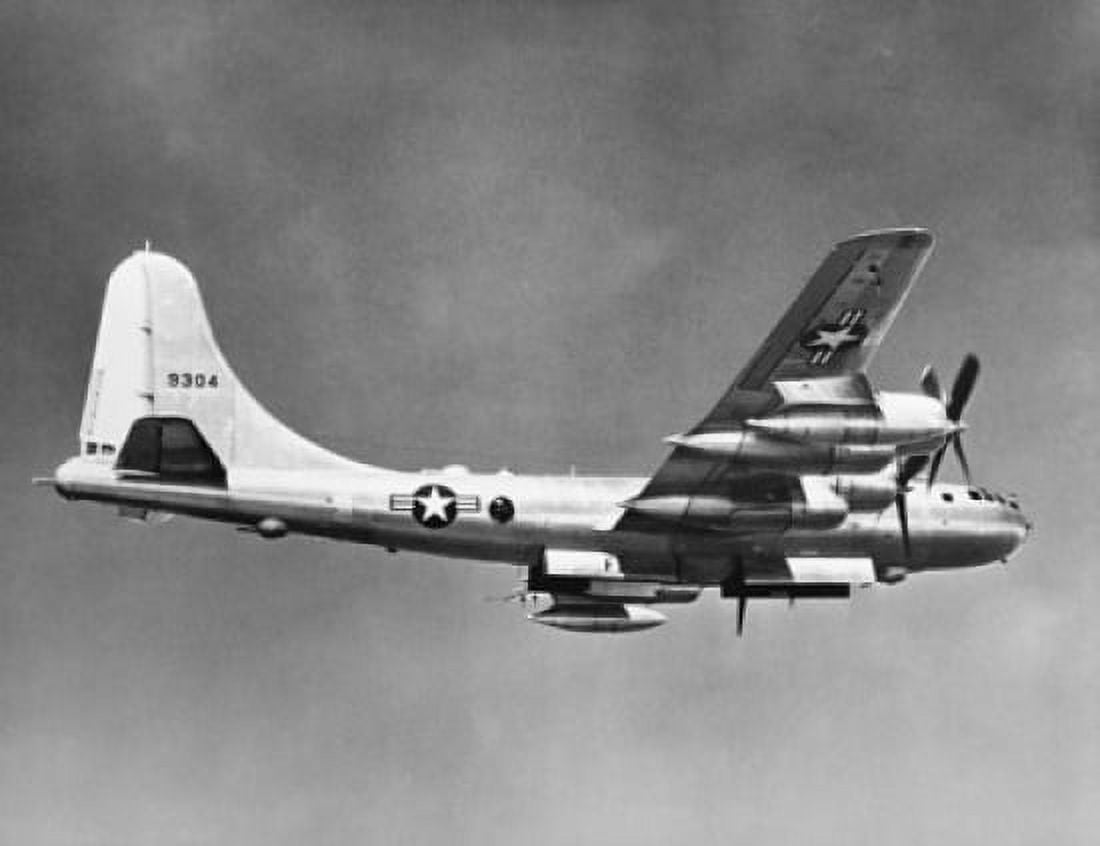 Low angle view of a bomber plane in flight B-50D Superfortress US Air Force Canvas Art - (18 x 24)