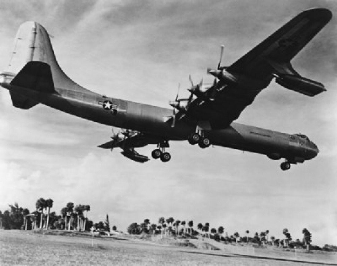 Low angle view of a bomber plane in flight Convair B-36 Canvas Art - (18 x 24)