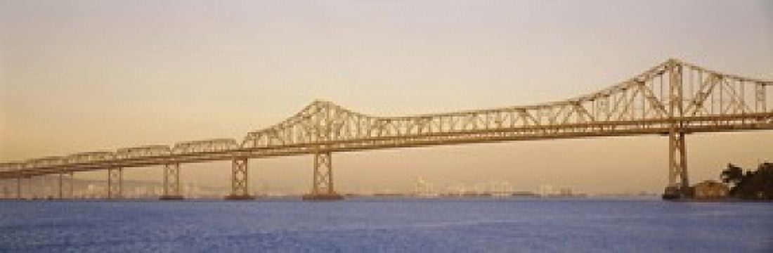 Low angle view of a bridge Bay Bridge California USA Canvas Art - Panoramic Images (18 x 6)