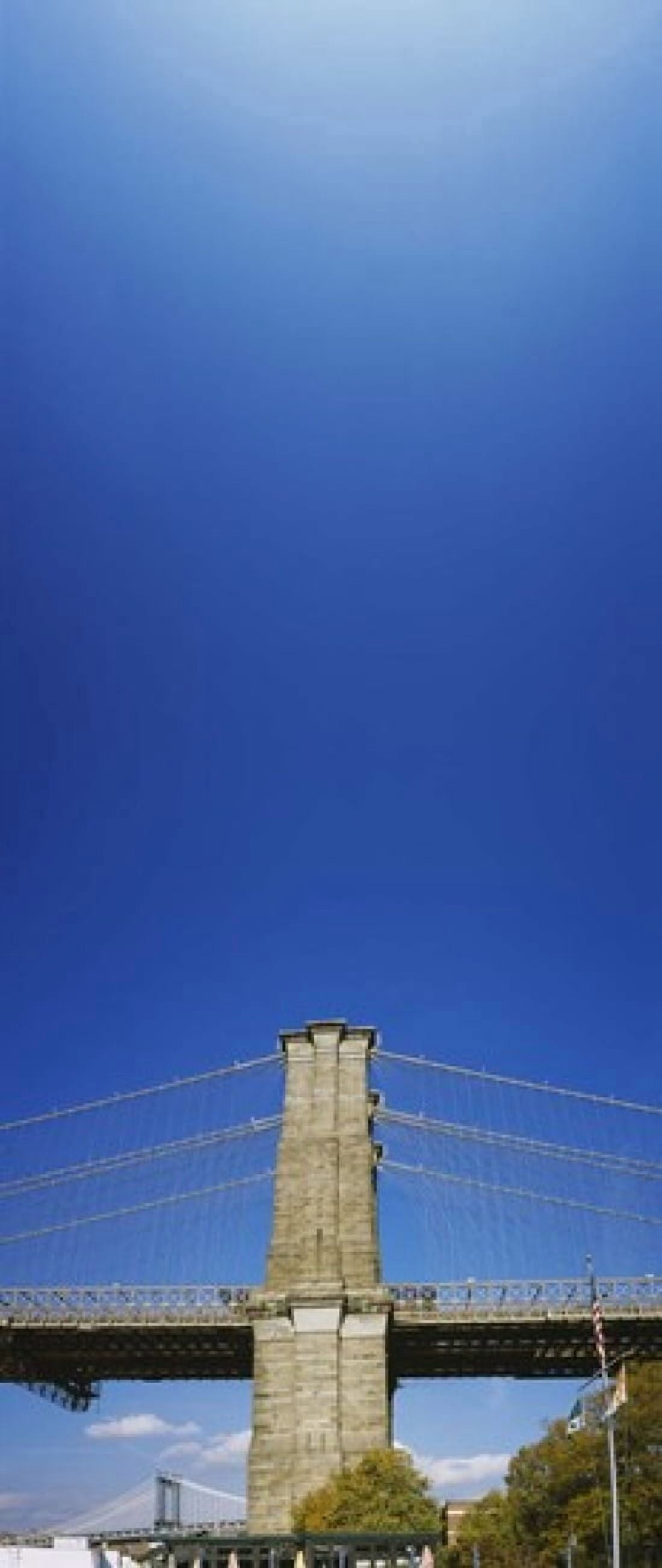 Low angle view of a bridge Brooklyn Bridge Manhattan New York City New York State USA Canvas Art - Panoramic Images (30 x 13)