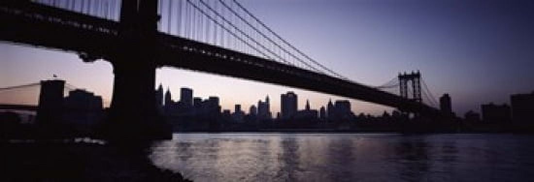 Low angle view of a bridge Manhattan Bridge Lower Manhattan New York City New York State USA Canvas Art - Panoramic Images (18 x 7)