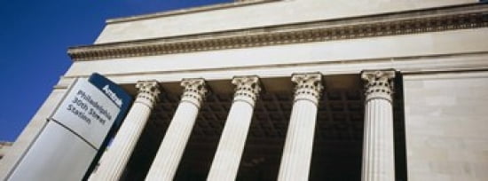 Low angle view of a building 30th Street Station Philadelphia Pennsylvania USA Canvas Art - Panoramic Images (30 x 12)