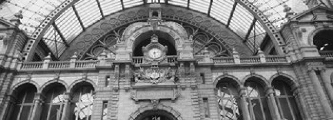 Low angle view of a building Antwerp Belgium Canvas Art - Panoramic Images (36 x 13)