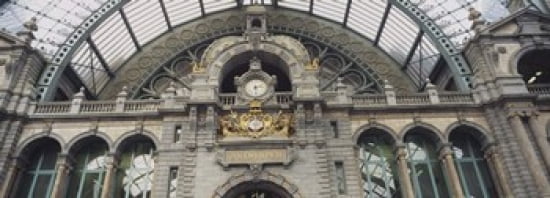 Low angle view of a building Antwerp Belgium Canvas Art - Panoramic Images (36 x 13)