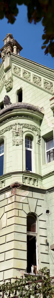 Low angle view of a building Brasov Brasov County Transylvania Romania Canvas Art - Panoramic Images (44 x 9)