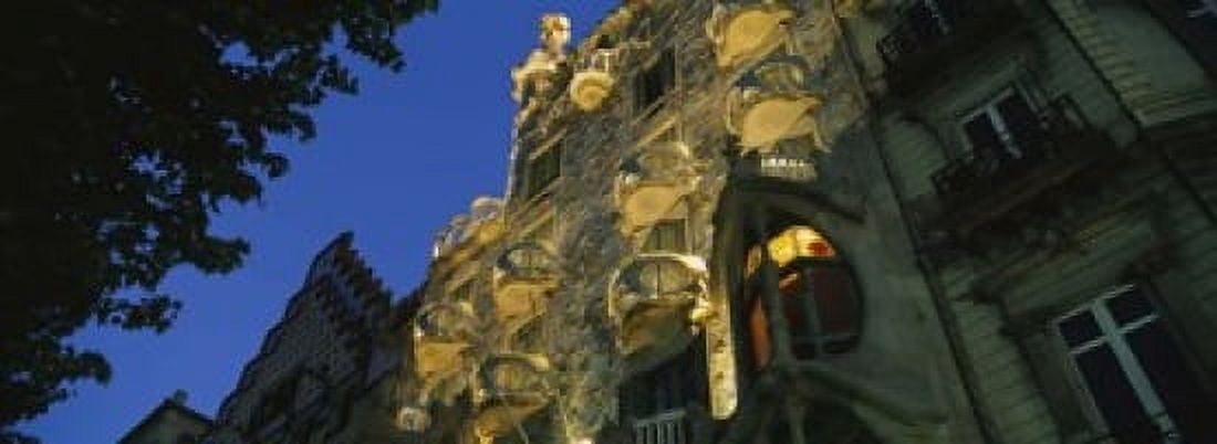 Low angle view of a building Casa Batllo Barcelona Catalonia Spain Canvas Art - Panoramic Images (18 x 7)