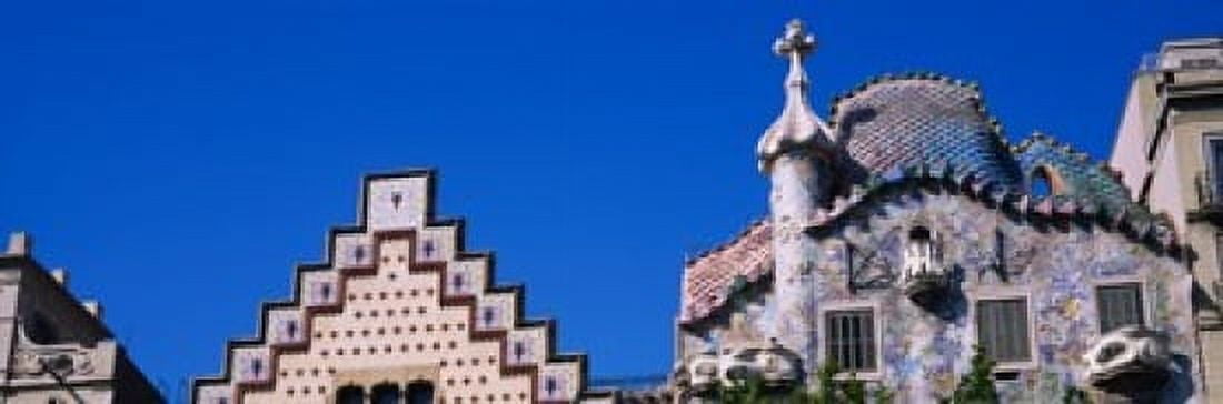 Low angle view of a building Casa Batllo Passeig De Gracia Barcelona Catalonia Spain Canvas Art - Panoramic Images (18 x 6)