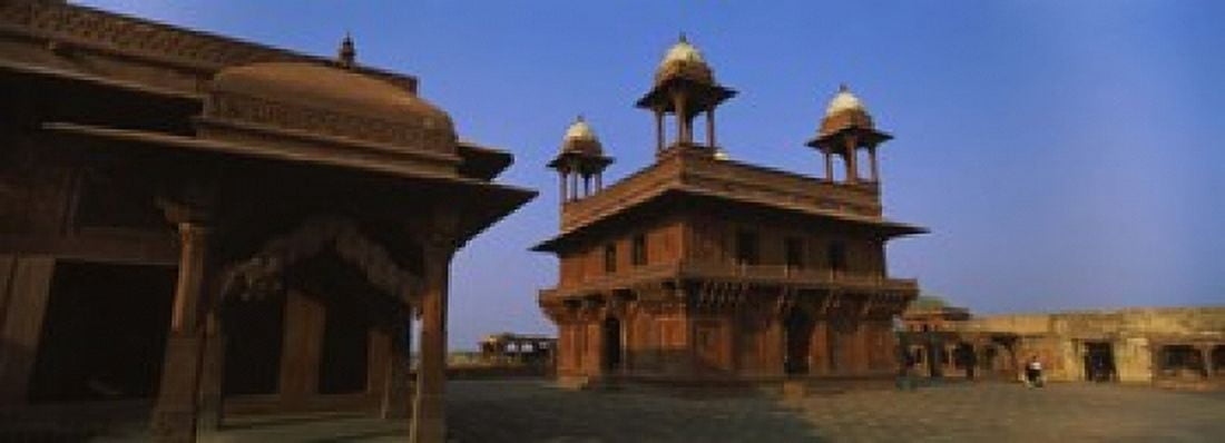 Low angle view of a building Fatehpur Sikri Fatehpur Agra Uttar Pradesh India Canvas Art - Panoramic Images (18 x 7)