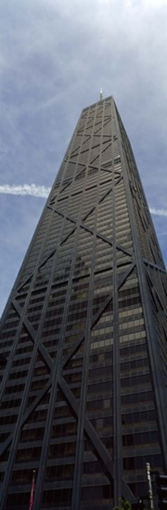 Low angle view of a building Hancock Building Chicago Cook County Illinois USA Canvas Art - Panoramic Images (18 x 6)