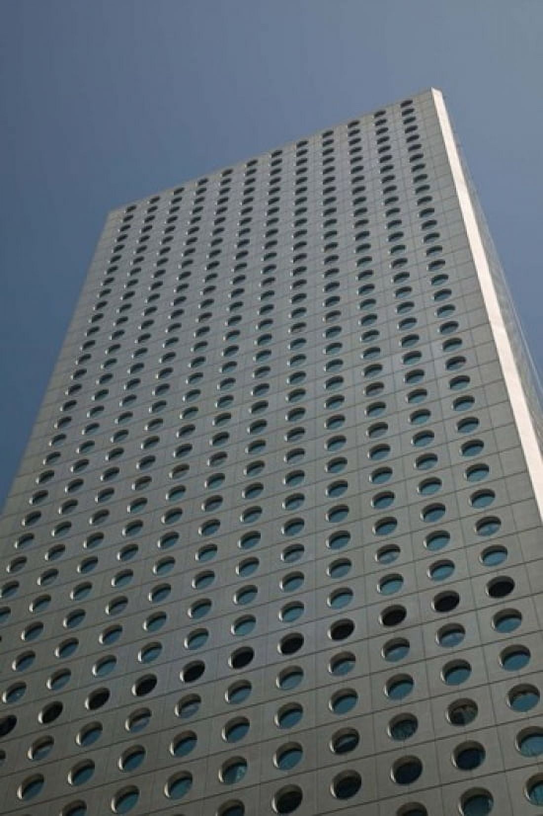 Low angle view of a building Jardine House Central District Hong Kong Island Hong Kong Canvas Art - Panoramic Images (24 x 36)