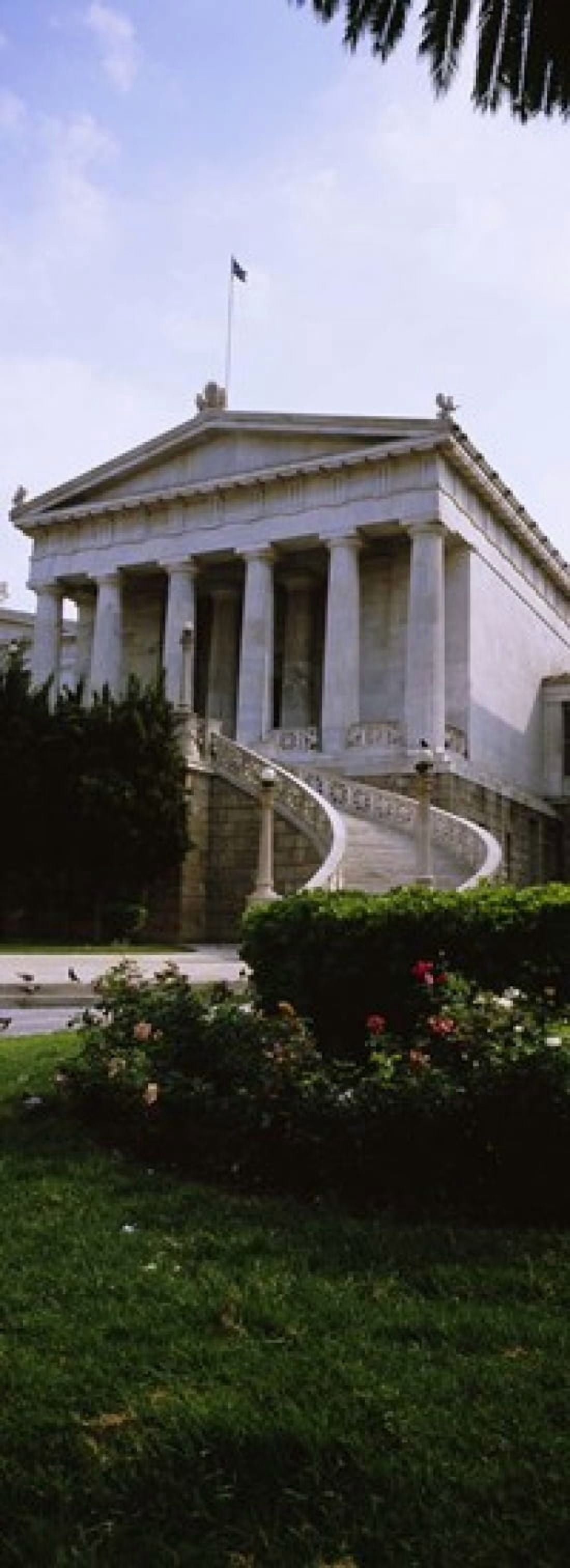 Low angle view of a building National Library Athens Greece Canvas Art - Panoramic Images (36 x 13)