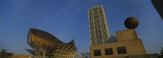 Low angle view of a building Olympic Port Golden Whale Barcelona Catalonia Spain Canvas Art - Panoramic Images (36 x 13)