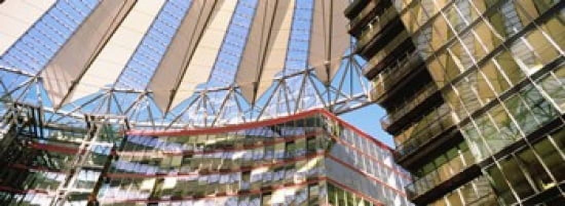 Low angle view of a building Sony Center Berlin Germany Canvas Art - Panoramic Images (18 x 7)
