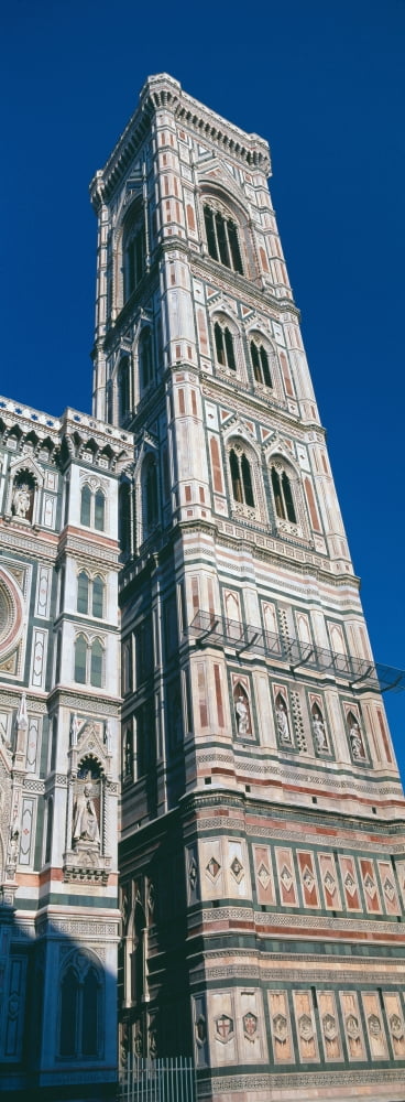 Low angle view of a campanile Campanile Di Giotto Duomo Santa Maria Del Fiore Florence Tuscany Italy Canvas Art - Panoramic Images (36 x 12)