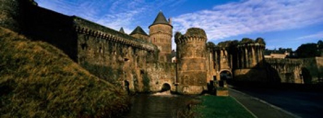 Low angle view of a castle Chateau de Fougeres Fougeres Ille-et-Vilaine Brittany France Canvas Art - Panoramic Images (18 x 7)