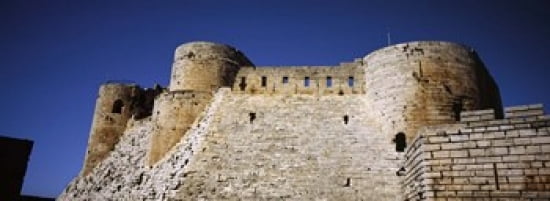 Low angle view of a castle Crac Des Chevaliers Fortress Crac Des Chevaliers Syria Canvas Art - Panoramic Images (36 x 13)
