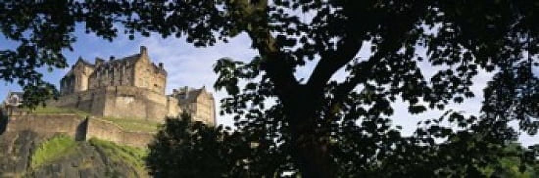 Low angle view of a castle Edinburgh Castle Princes Street Gardens Edinburgh Scotland Canvas Art - Panoramic Images (18 x 6)