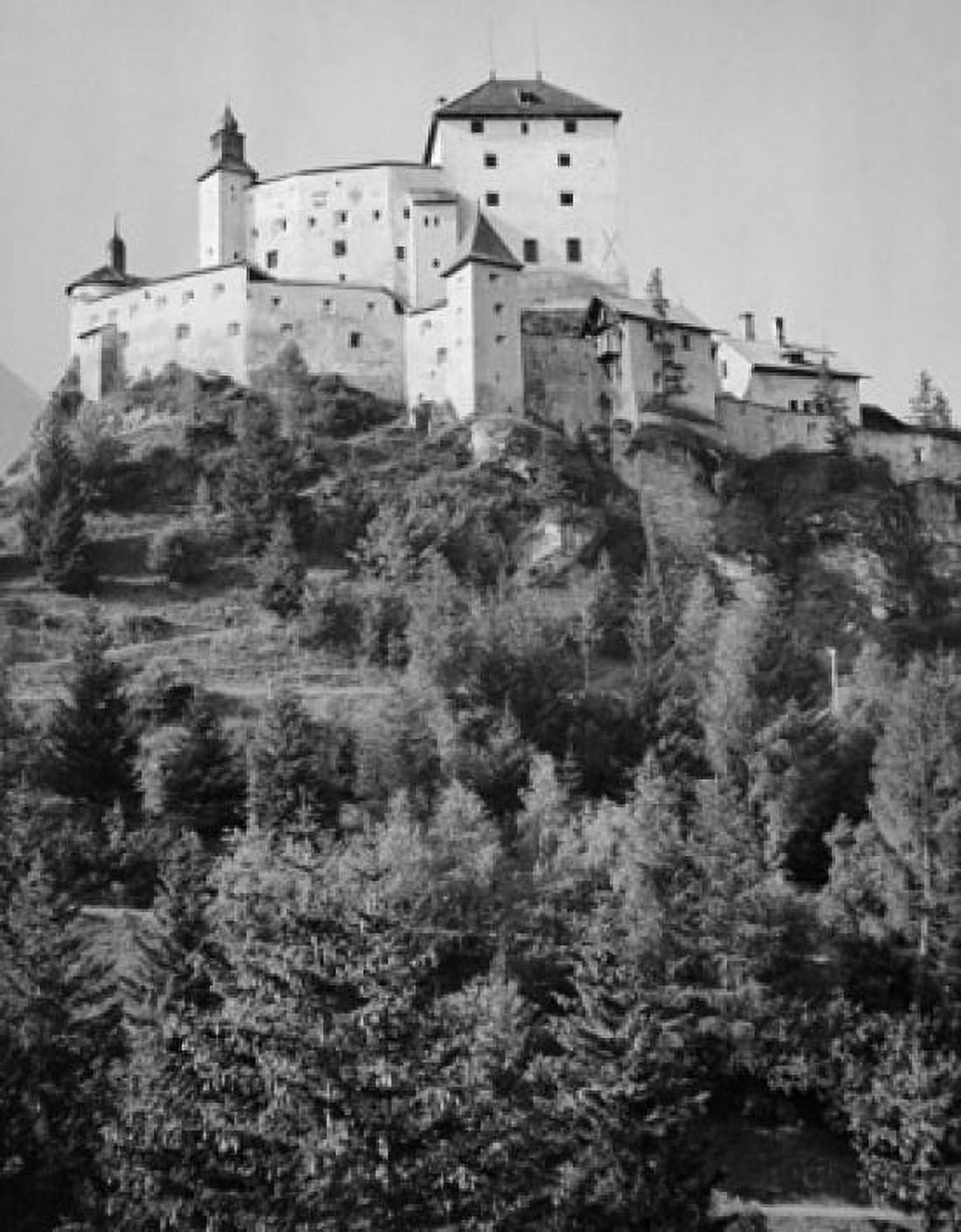 Low angle view of a castle on a hill Tarasp Castle Switzerland Canvas Art - (24 x 36)