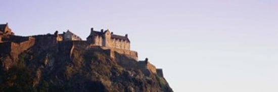 Low angle view of a castle on top of a hill Edinburgh Castle Edinburgh Scotland Canvas Art - Panoramic Images (36 x 12)