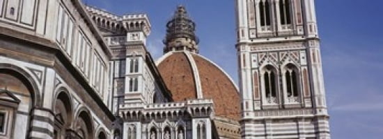 Low angle view of a cathedral Duomo Santa Maria Del Fiore Florence Tuscany Italy Canvas Art - Panoramic Images (36 x 13)