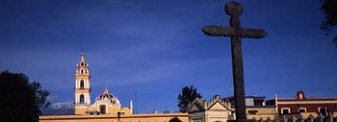 Low angle view of a church Cholula Puebla State Mexico Canvas Art - Panoramic Images (36 x 13)