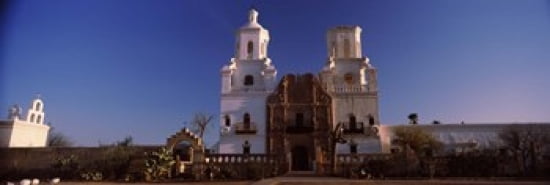 Low angle view of a church Mission San Xavier Del Bac Tucson Arizona USA Canvas Art - Panoramic Images (36 x 12)