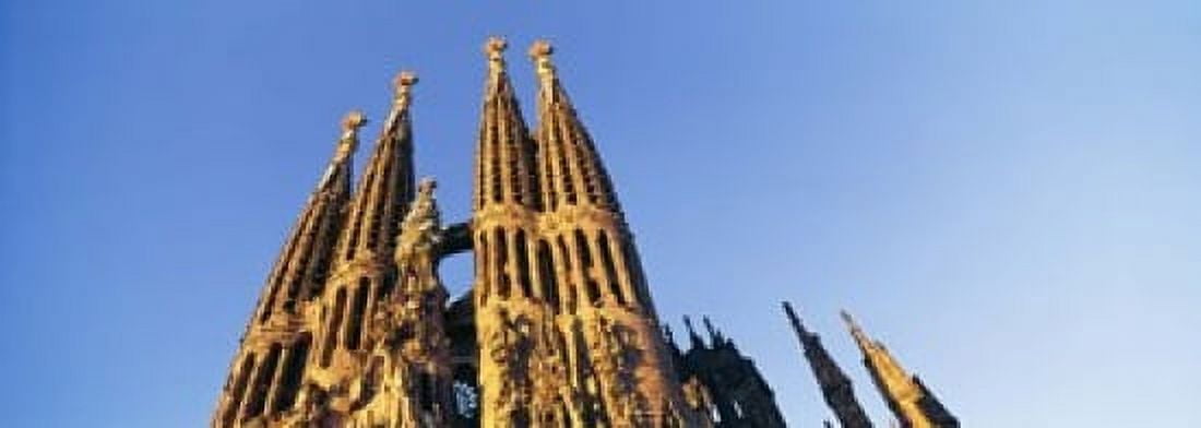 Low angle view of a church Sagrada Familia Barcelona Spain Canvas Art - Panoramic Images (18 x 7)