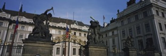 Low angle view of a church St Nicholass Church Old Town Square Prague Czech Republic Canvas Art - Panoramic Images (36 x 13)