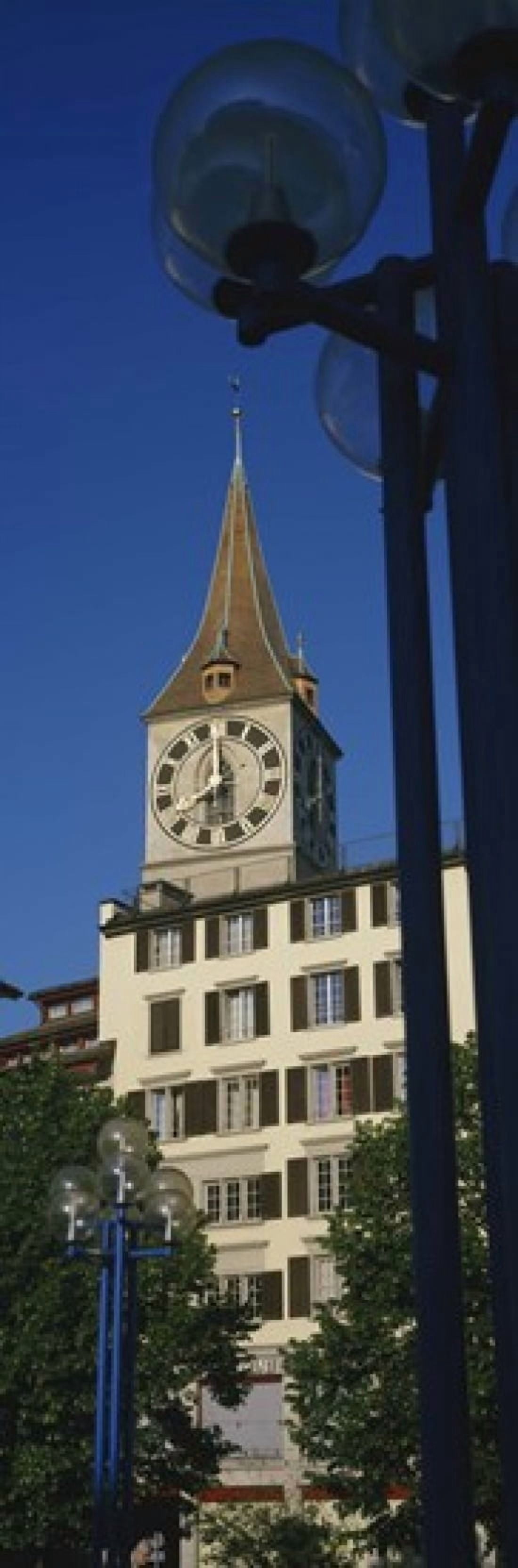 Low angle view of a clock tower Zurich Canton Of Zurich Switzerland Canvas Art - Panoramic Images (36 x 12)
