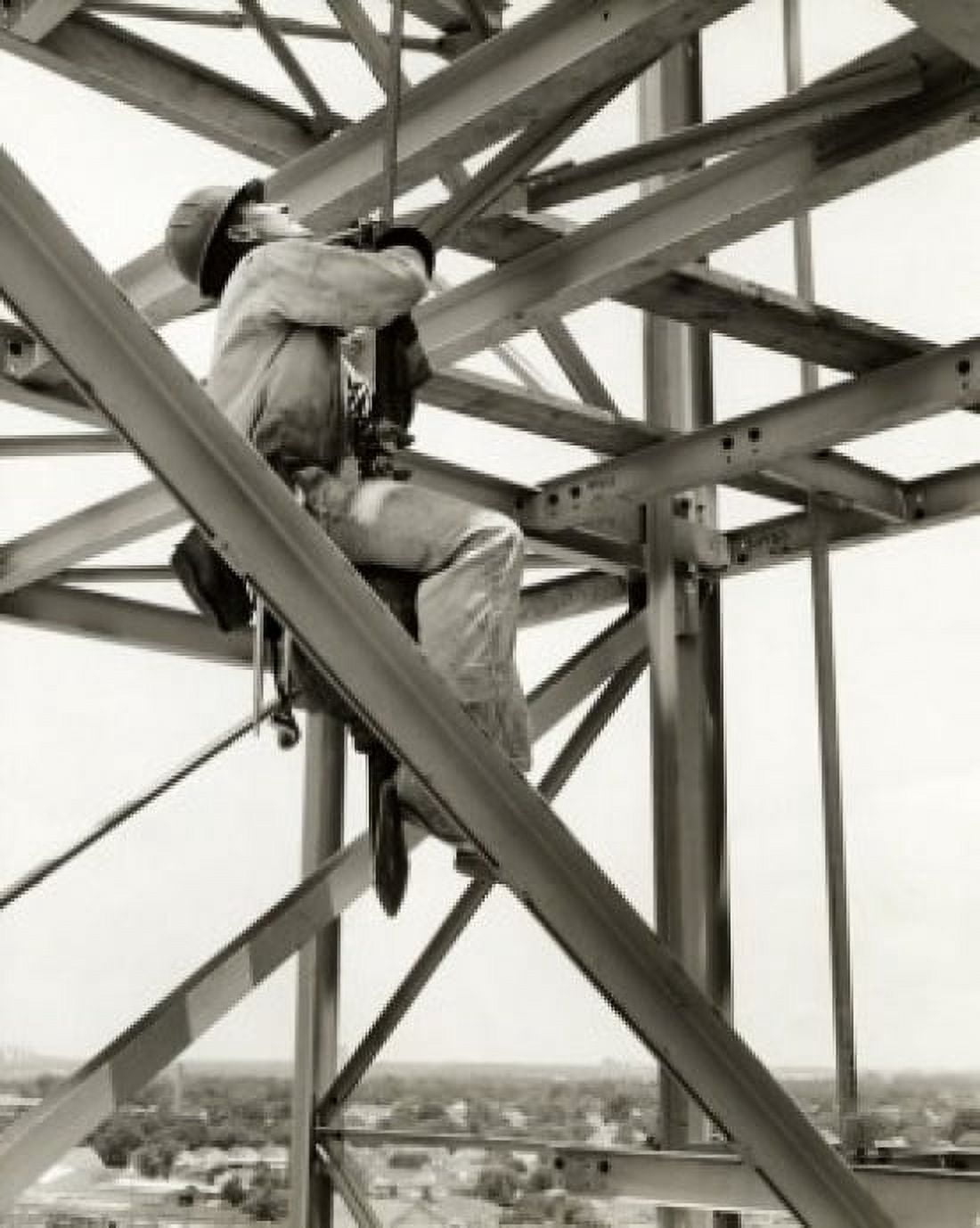 Low angle view of a construction worker in a harness New Orleans Louisiana USA Canvas Art -  (18 x 24)
