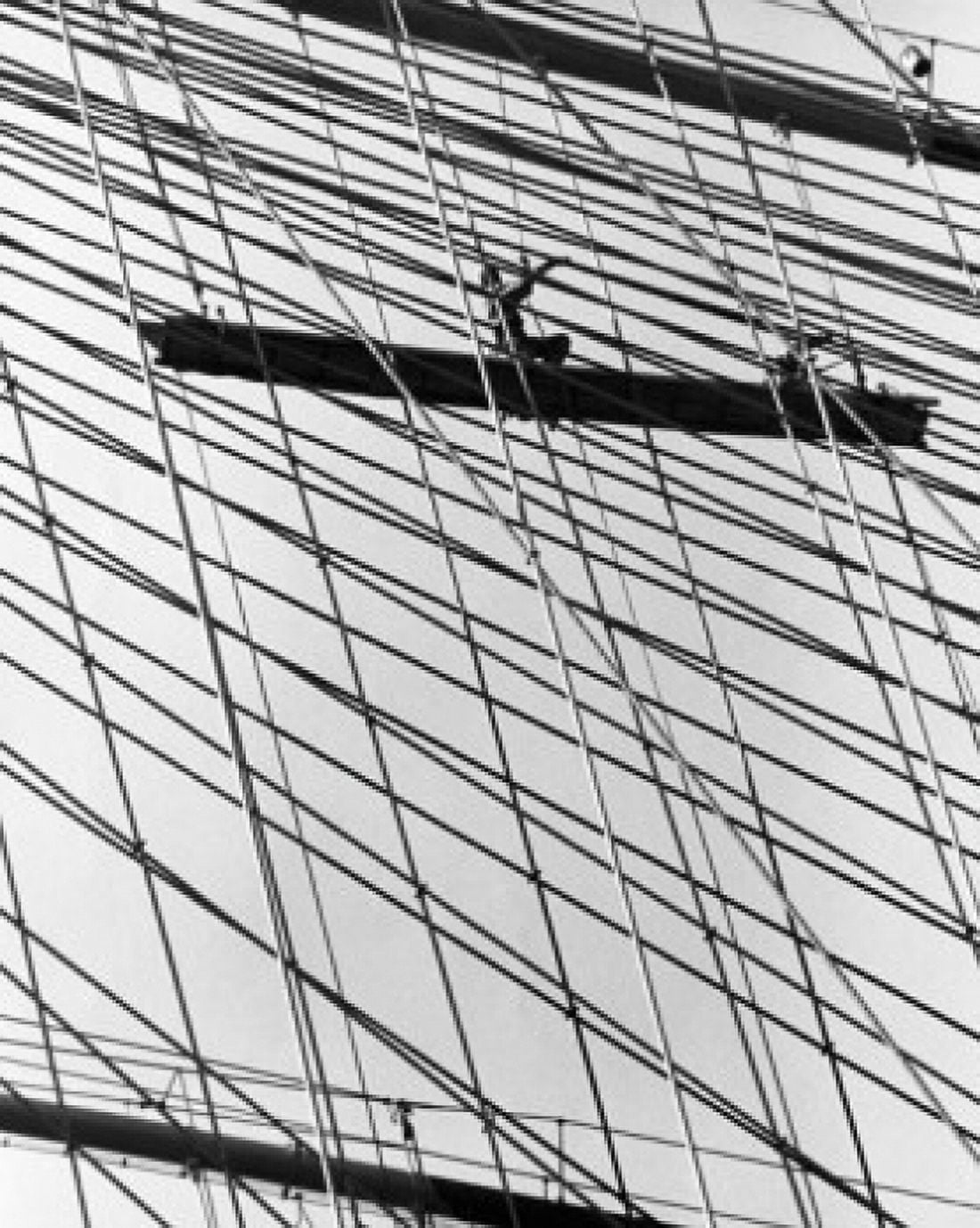 Low angle view of a construction worker working at a construction site Canvas Art - (24 x 36)