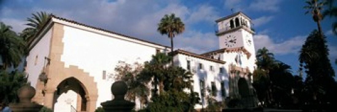 Low angle view of a courthouse Santa Barbara California USA Canvas Art - Panoramic Images (18 x 6)